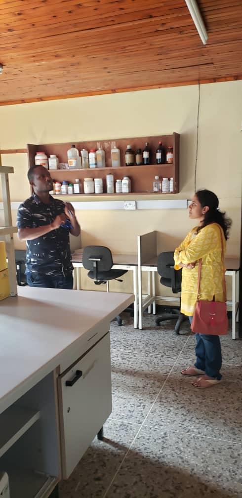 Dr. Pavithravani Venkatalamana (right), Senior Lecturer from the Nelson Mandela African Institution of Science and Technology (NM-AIST) - Arusha when visited TARI Mikocheni for the purpose of looking for the future collaboration.