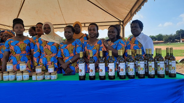 Women from TARI Naliendele in a joint photo during Women's International Day held at Saba saba ground in Mtwara Mikindani Municipal