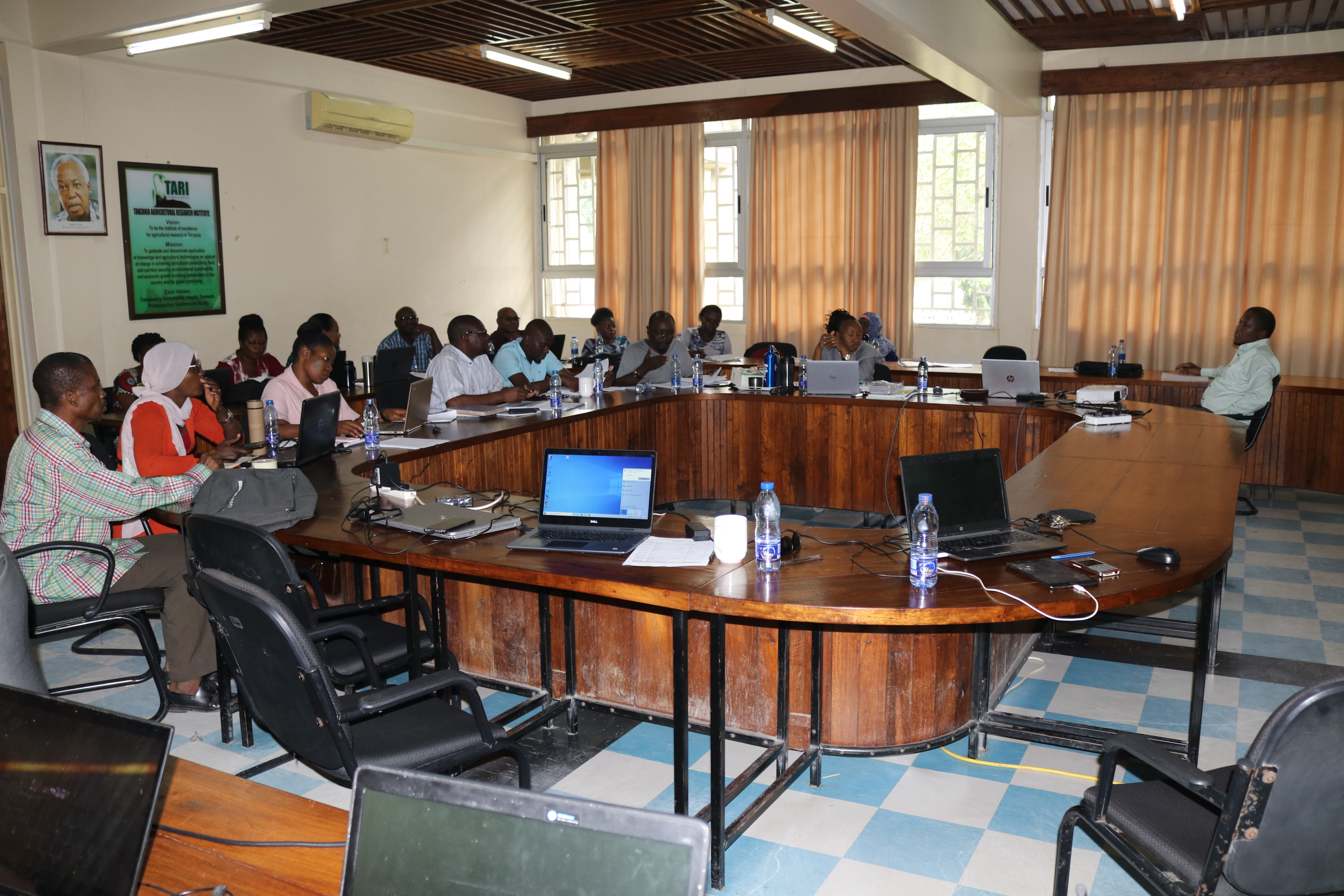 The sugarcane coordinator invited sugarcane estates, agronomists, for a discussion on new proposed projects with TARI Kibaha scientists 