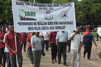Participation on the 2022, Labour Day in Mtwara region