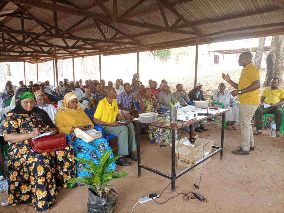 Training to farmers in Kigoma Municipal Council provided by researchers from TARI Kihinga Research Center on the best cultivation of Oil palm