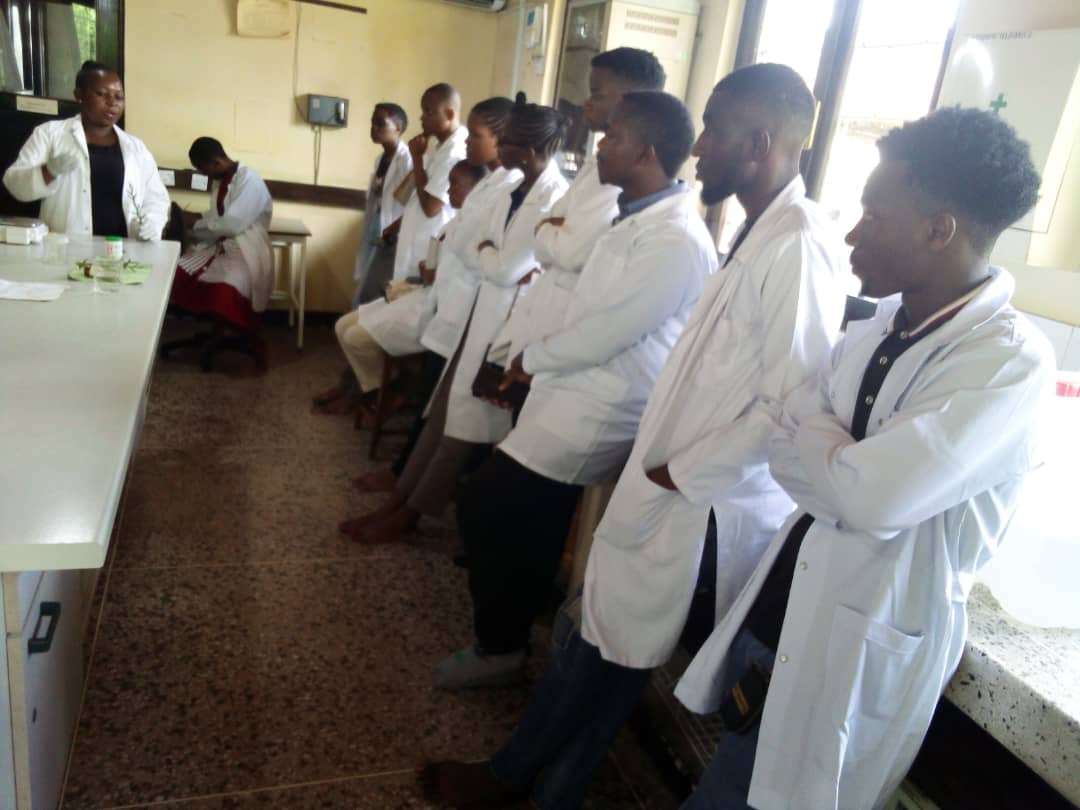 Students from Dar Es Salaam Institute of Technology (DIT) when visited TARI Mikocheni for the purpose of having a practical training in the laboratories.